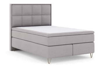Select No 4 Komplett Sängpaket 140x200 Fast/Medium - Ljusgrå/Metall V-form - Möbler - Sovrum - Sängar - Komplett Sängpaket