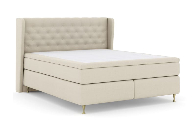 Select No 4 Komplett Sängpaket 160x200 Fast/Medium - Beige/Guld - Möbler - Sovrum - Sängar - Komplett Sängpaket