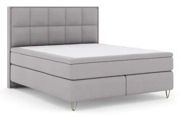 Select No 4 Komplett Sängpaket 180x200 Fast/Medium - Ljusgrå/Metall V-form - Möbler - Sovrum - Sängar - Komplett Sängpaket