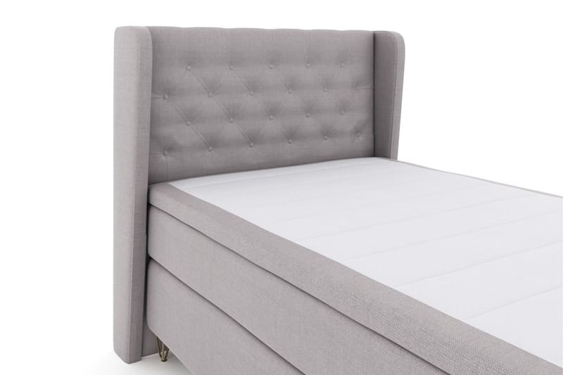 Select No 5 Komplett Sängpaket 120x200 Fast Latex - Ljusgrå/Metall V-form - Möbler - Sovrum - Sängar - Komplett Sängpaket