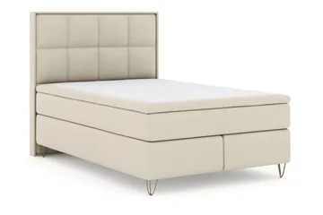 Select No 5 Komplett Sängpaket 140x200 Fast/Medium Watergel - Beige/Metall V-form - Möbler - Sovrum - Sängar - Komplett Sängpaket