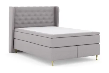 Select No 5 Komplett Sängpaket 140x200 Fast/Medium Watergel - Ljusgrå/Guld - Möbler - Sovrum - Sängar - Komplett Sängpaket