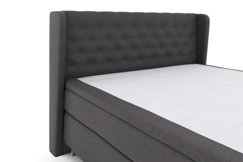 Select No 5 Komplett Sängpaket 160x200 Fast Watergel - Mörkgrå/Guld - Möbler - Sovrum - Sängar - Komplett Sängpaket