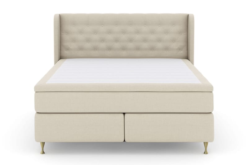 Select No 5 Komplett Sängpaket 180x200 Fast/Medium Latex, Beige/Guld