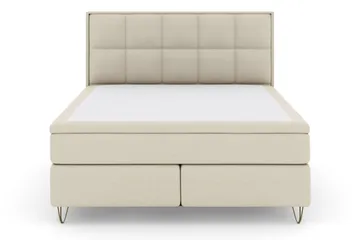 Select No 5 Komplett Sängpaket 180x200 Medium Latex - Beige/Metall V-form - Möbler - Sovrum - Sängar - Komplett Sängpaket