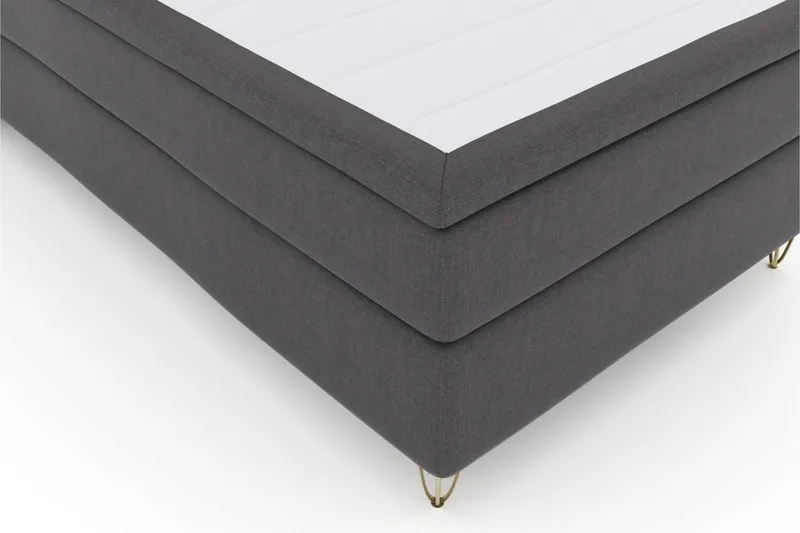 Select No 5 Kontinentalsäng 120x200 Medium Watergel - Mörkgrå/Metall V-Form - Möbler - Sovrum - Sängar - Kontinentalsängar