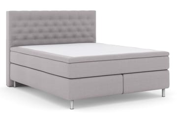 Select No 5 Kontinentalsäng 160x200 Fast/Medium Latex - Ljusgrå/Metall - Möbler - Sovrum - Sängar - Kontinentalsängar