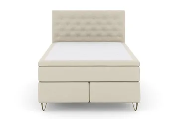 Select No 5 Kontinentalsäng 160x200 Medium Latex - Beige/Metall V-Form - Möbler - Sovrum - Sängar - Kontinentalsängar