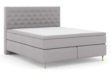 Select No 5 Kontinentalsäng 180x200 Fast/Medium Latex - Ljusgrå/Guld - Möbler - Sovrum - Sängar - Kontinentalsängar