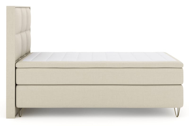 Select No 6 Komplett Sängpaket 120x200 Fast Watergel, Beige/Metall V-form