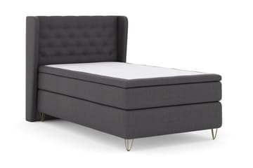 Select No 6 Komplett Sängpaket 120x200 Medium Memory/Pocket - Mörkgrå/Metall V-form - Möbler - Sovrum - Sängar - Komplett Sängpaket
