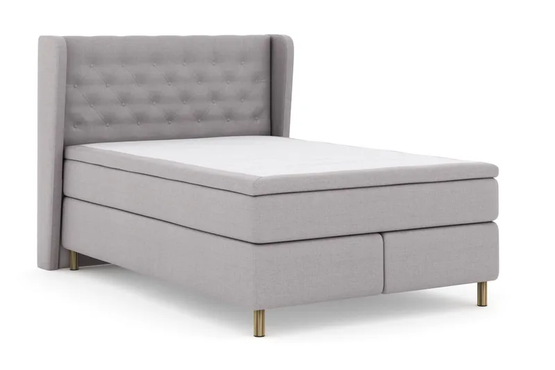 Select No 6 Komplett Sängpaket 140x200 Fast Latex/Memory - Ljusgrå/Koppar - Möbler - Sovrum - Sängar - Komplett Sängpaket