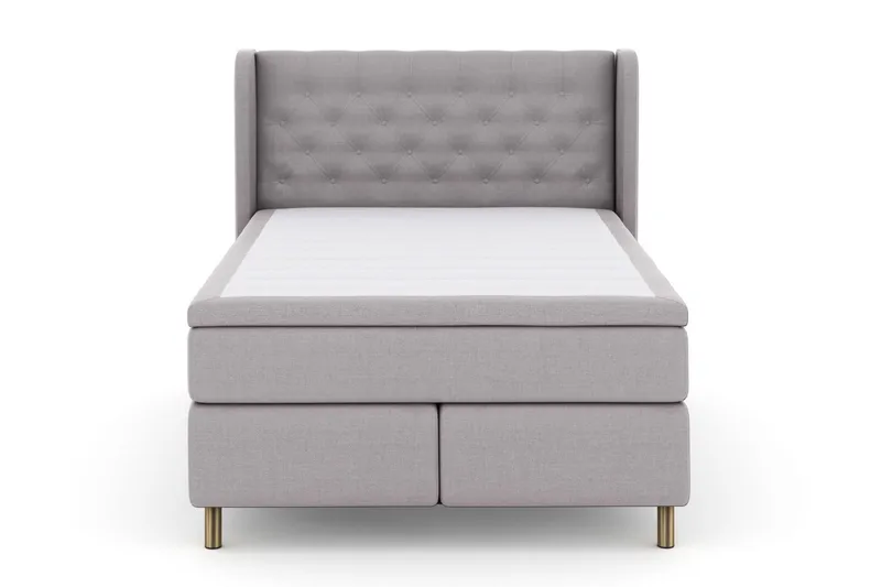 Select No 6 Komplett Sängpaket 140x200 Fast Latex/Memory - Ljusgrå/Koppar - Möbler - Sovrum - Sängar - Komplett Sängpaket