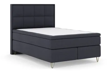 Select No 6 Komplett Sängpaket 140x200 Fast Memory/Pocket - Blå/Metall V-form - Möbler - Sovrum - Sängar - Komplett Sängpaket
