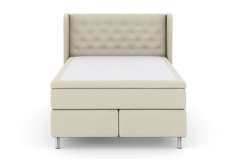 Select No 6 Komplett Sängpaket 140x200 Fast/Medium Watergel, Beige/Metall