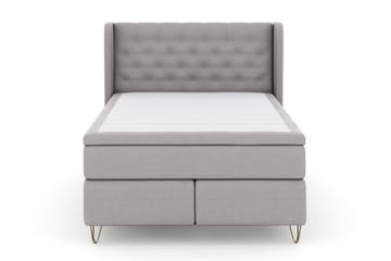 Select No 6 Komplett Sängpaket 140x200 F/M Latex/Memory - Ljusgrå/Metall V-form - Möbler - Sovrum - Sängar - Komplett Sängpaket