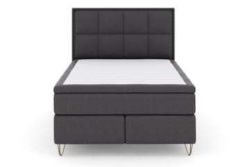 Select No 6 Komplett Sängpaket 140x200 Medium Memory/Pocket - Mörkgrå/Metall V-form - Möbler - Sovrum - Sängar - Komplett Sängpaket