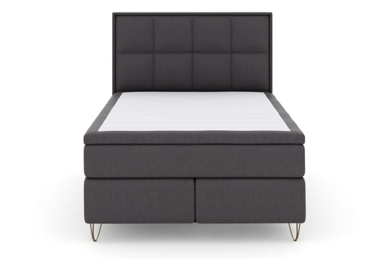 Select No 6 Komplett Sängpaket 140x200 Medium Memory/Pocket - Mörkgrå/Metall V-form - Möbler - Sovrum - Sängar - Komplett Sängpaket