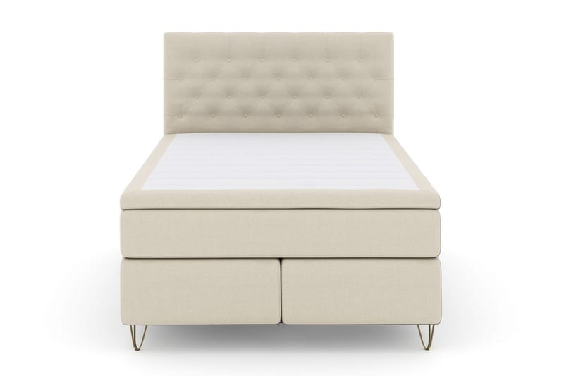 Select No 6 Komplett Sängpaket 160x200 Fast/Medium Watergel - Beige/Metall V-form - Möbler - Sovrum - Sängar - Komplett Sängpaket