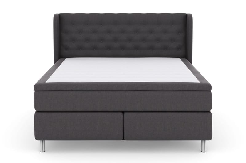 Select No 6 Komplett Sängpaket 160x200 Fast/Medium Watergel, Mörkgrå/Metall
