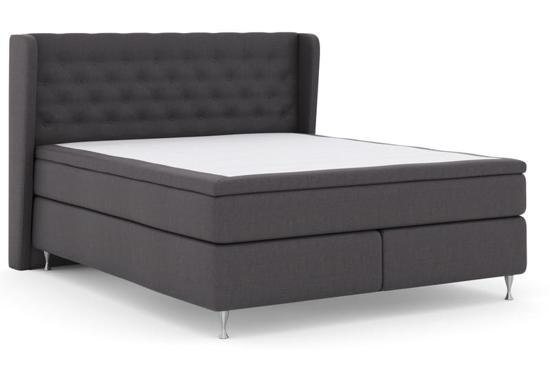 Select No 6 Komplett Sängpaket 180x200 Fast Watergel - Mörkgrå/Silver - Möbler - Sovrum - Sängar - Komplett Sängpaket