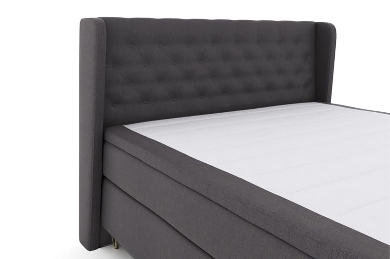 Select No 6 Komplett Sängpaket 180x200 Fast/Medium Watergel - Mörkgrå/Metall V-form - Möbler - Sovrum - Sängar - Komplett Sängpaket