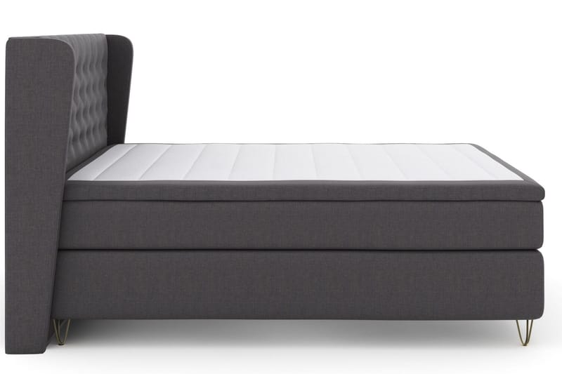 Select No 6 Komplett Sängpaket 180x200 Fast/Medium Watergel - Mörkgrå/Metall V-form - Möbler - Sovrum - Sängar - Komplett Sängpaket