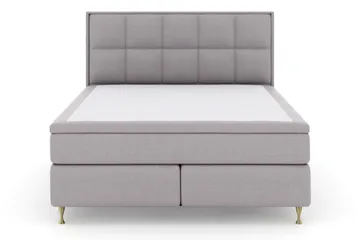 Select No 6 Komplett Sängpaket 210x210 Fast Latex/Memory - Ljusgrå/Guld - Möbler - Sovrum - Sängar - Komplett Sängpaket