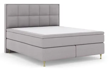 Select No 6 Komplett Sängpaket 210x210 Fast Latex/Memory - Ljusgrå/Guld - Möbler - Sovrum - Sängar - Komplett Sängpaket