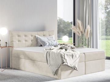 Sirel Sängpaket Kontinentalsäng 200x200 cm - beige - Möbler - Sovrum - Sängar - Komplett Sängpaket