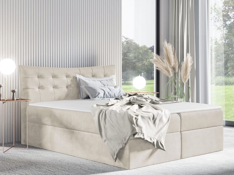 Sirel Sängpaket Kontinentalsäng 200x200 cm - beige - Möbler - Sovrum - Sängar - Komplett Sängpaket
