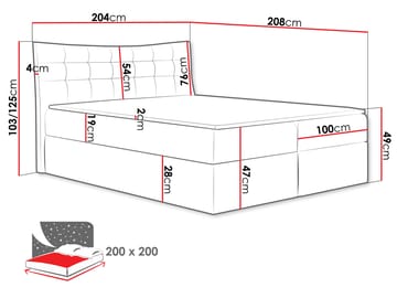 Sirel Sängpaket Kontinentalsäng 200x200 cm - beige - Möbler - Sovrum - Sängar - Komplett Sängpaket