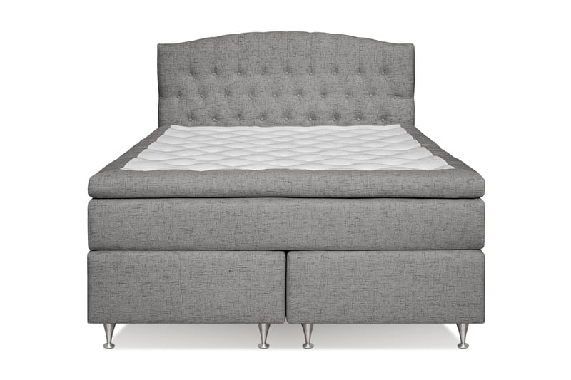 STACIA Kontinentalsäng 160x200 Fast Grå - Kontinentalsängar