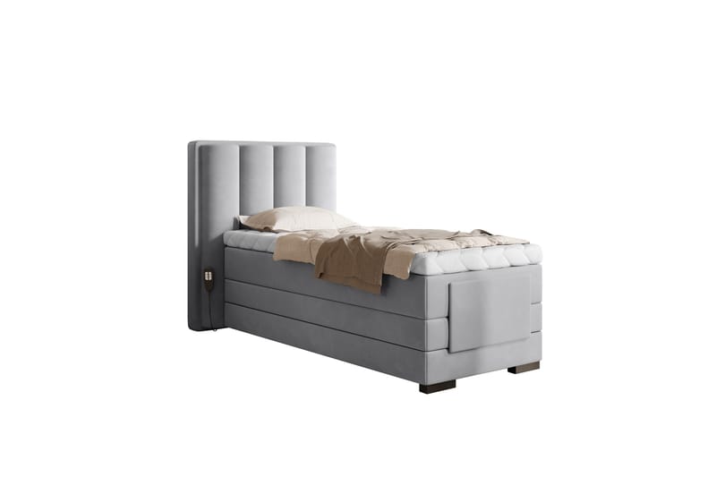 Banti Ställbar Kontinentalsäng 90x200 cm, Grå