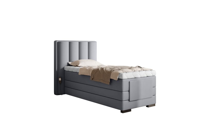 Banti Ställbar Kontinentalsäng 90x200 cm - Grå - Möbler - Sovrum - Sängar - Ställbara sängar