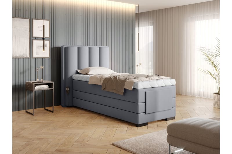 Banti Ställbar Kontinentalsäng 90x200 cm - Grå - Möbler - Sovrum - Sängar - Ställbara sängar