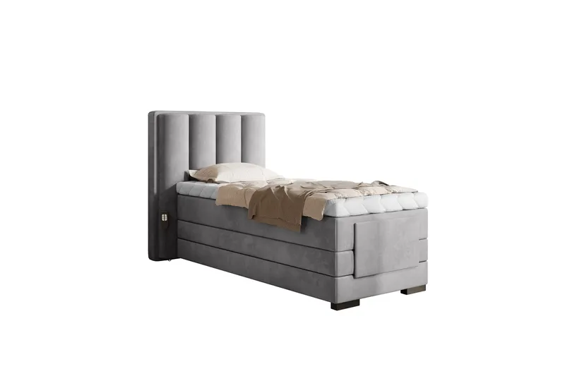 Banti Ställbar Kontinentalsäng 90x200 cm - Grå - Möbler - Sovrum - Sängar - Ställbara sängar