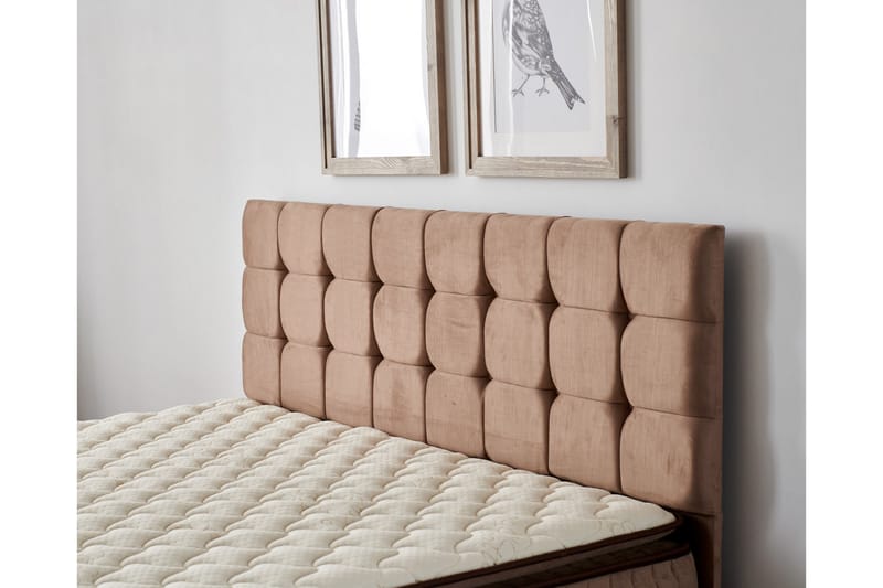 FLATHE Kontinentalsäng Dubbel 150x200 cm Ljusbrun - Möbler - Sovrum - Sängar - Kontinentalsängar