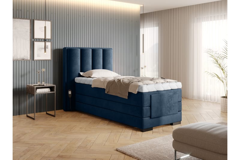 Naoto Ställbar Kontinentalsäng 90x200 cm Blå - Möbler - Sovrum - Sängar - Ställbara sängar