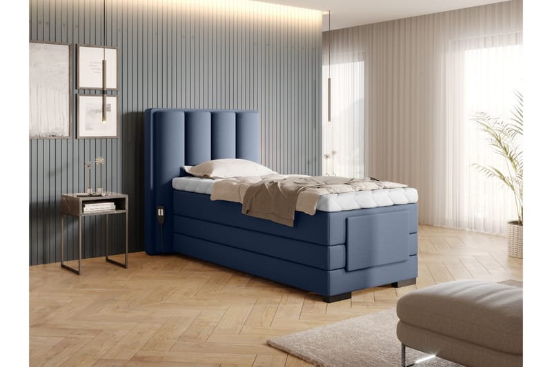 Naoto Ställbar Kontinentalsäng 90x200 cm Blå - Möbler - Sovrum - Sängar - Ställbara sängar