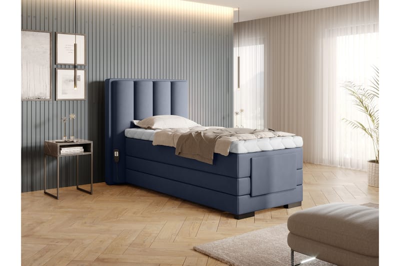 Naoto Ställbar Kontinentalsäng 90x200 cm Blå - Ställbara sängar