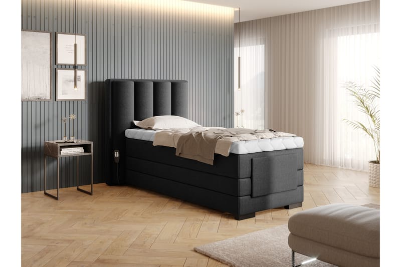 Naoto Ställbar Kontinentalsäng 90x200 cm Grå - Möbler - Sovrum - Sängar - Ställbara sängar