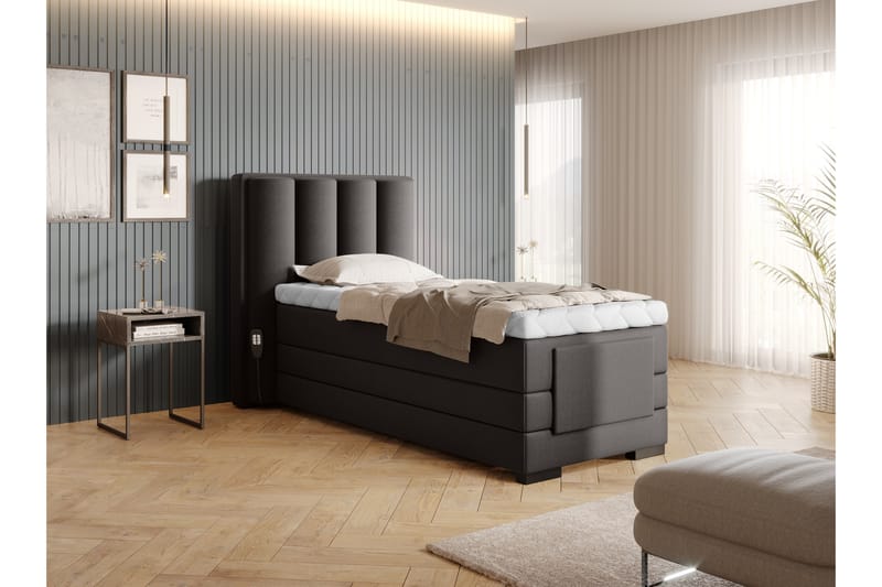 Naoto Ställbar Kontinentalsäng 90x200 cm Grå - Möbler - Sovrum - Sängar - Ställbara sängar