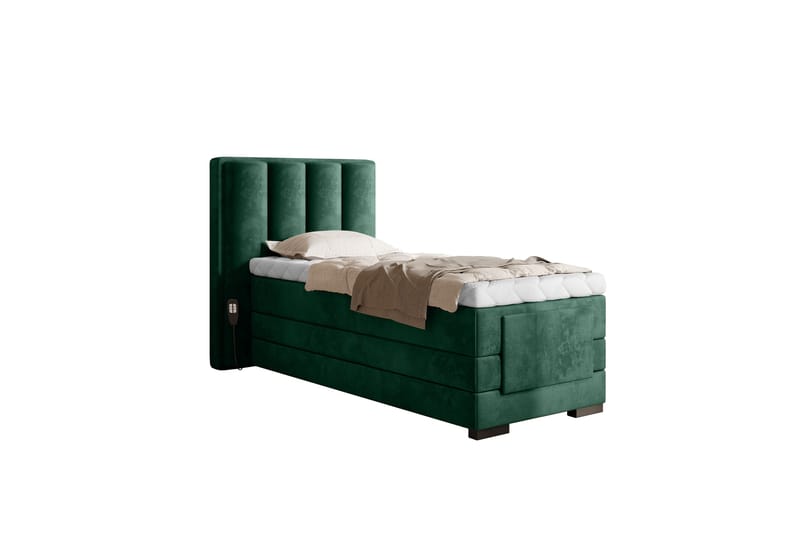 Naoto Ställbar Kontinentalsäng 90x200 cm Grön - Ställbara sängar