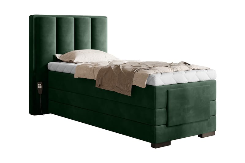 Naoto Ställbar Kontinentalsäng 90x200 cm Grön - Ställbara sängar