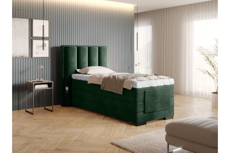 Naoto Ställbar Kontinentalsäng 90x200 cm Grön - Möbler - Sovrum - Sängar - Ställbara sängar