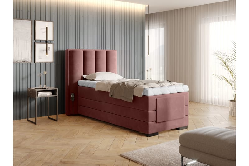 Naoto Ställbar Kontinentalsäng 90x200 cm Rosa - Möbler - Sovrum - Sängar - Ställbara sängar