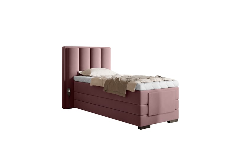 Naoto Ställbar Kontinentalsäng 90x200 cm Rosa - Ställbara sängar