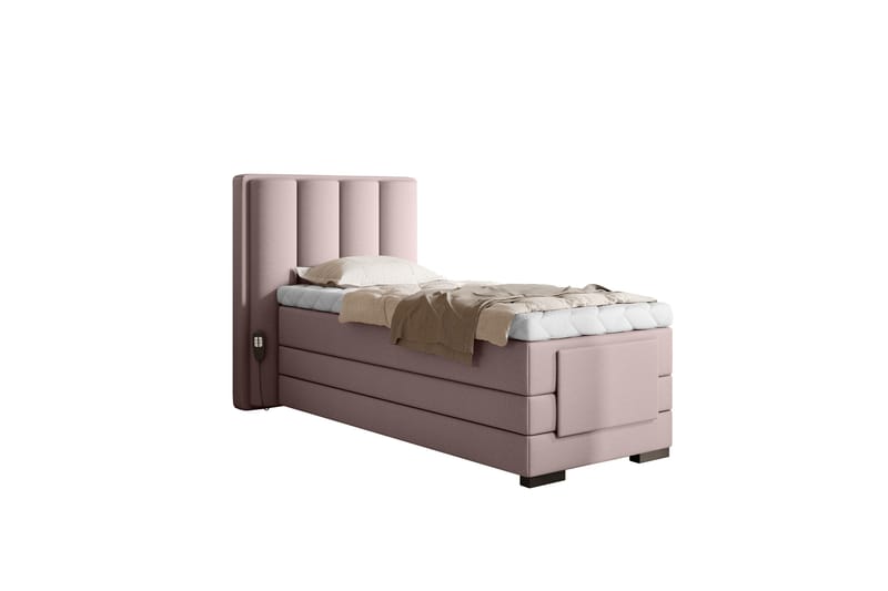 Naoto Ställbar Kontinentalsäng 90x200 cm Rosa - Ställbara sängar