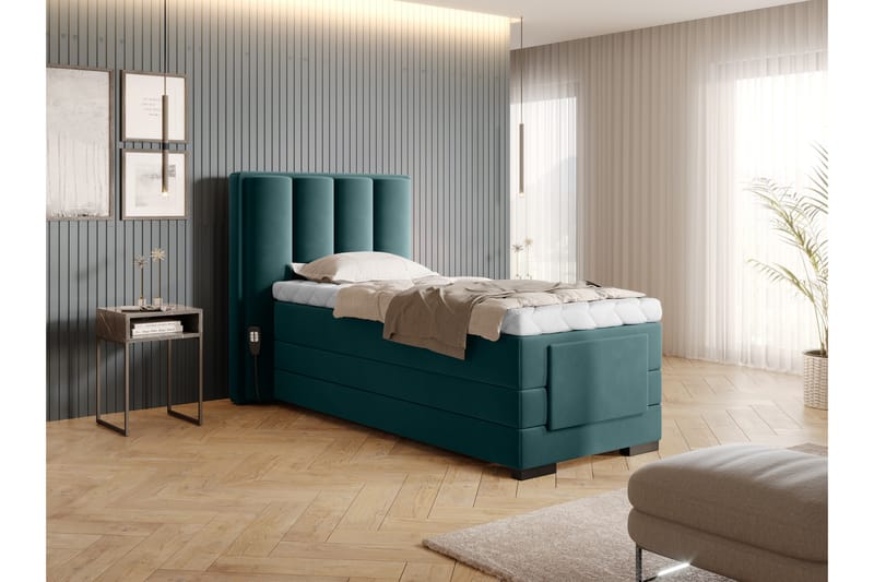Naoto Ställbar Kontinentalsäng 90x200 cm Turkos - Möbler - Sovrum - Sängar - Ställbara sängar